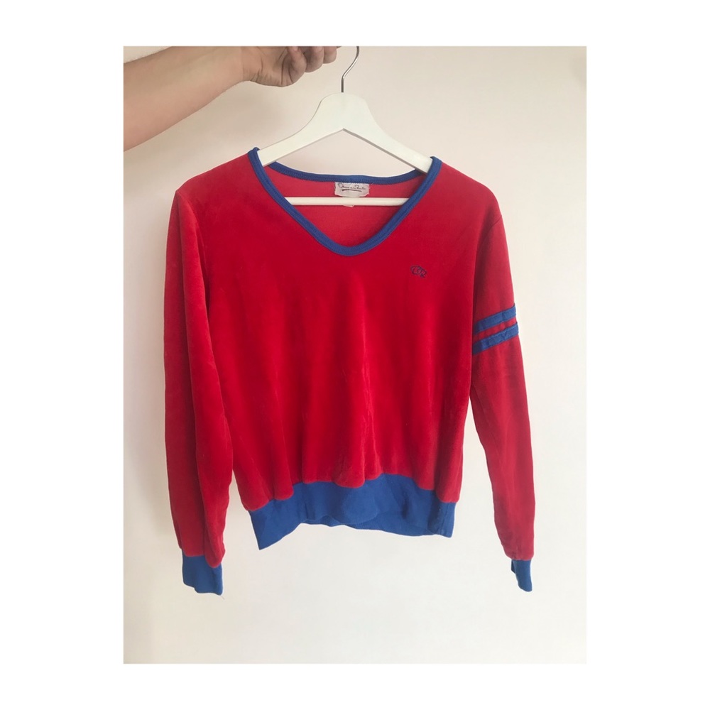 Vintage Oscar de la Renta Velour Top